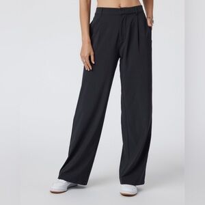 Vuori Black Wide-Leg Trousers